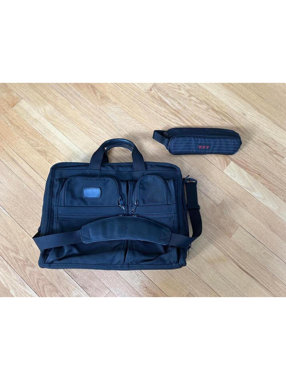Tumi 18" Expandable Laptop Briefcase 2621D3 Black Balistic